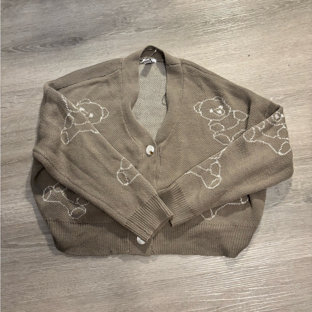 Rue21 Tan Teddy Bear Cardigan